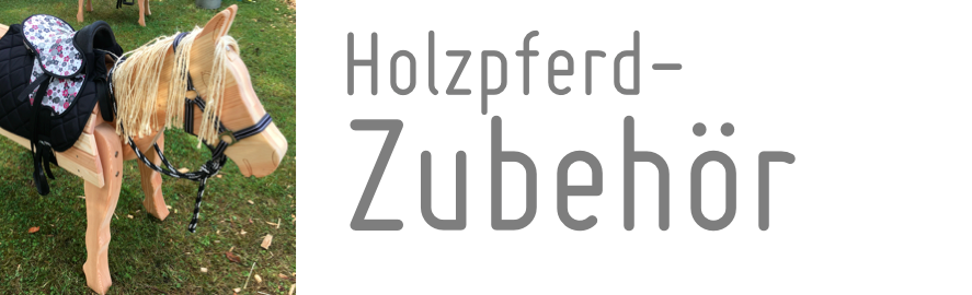 Holzpferd-Zubehoer-Sattel-Halfter-Trense-Zügel