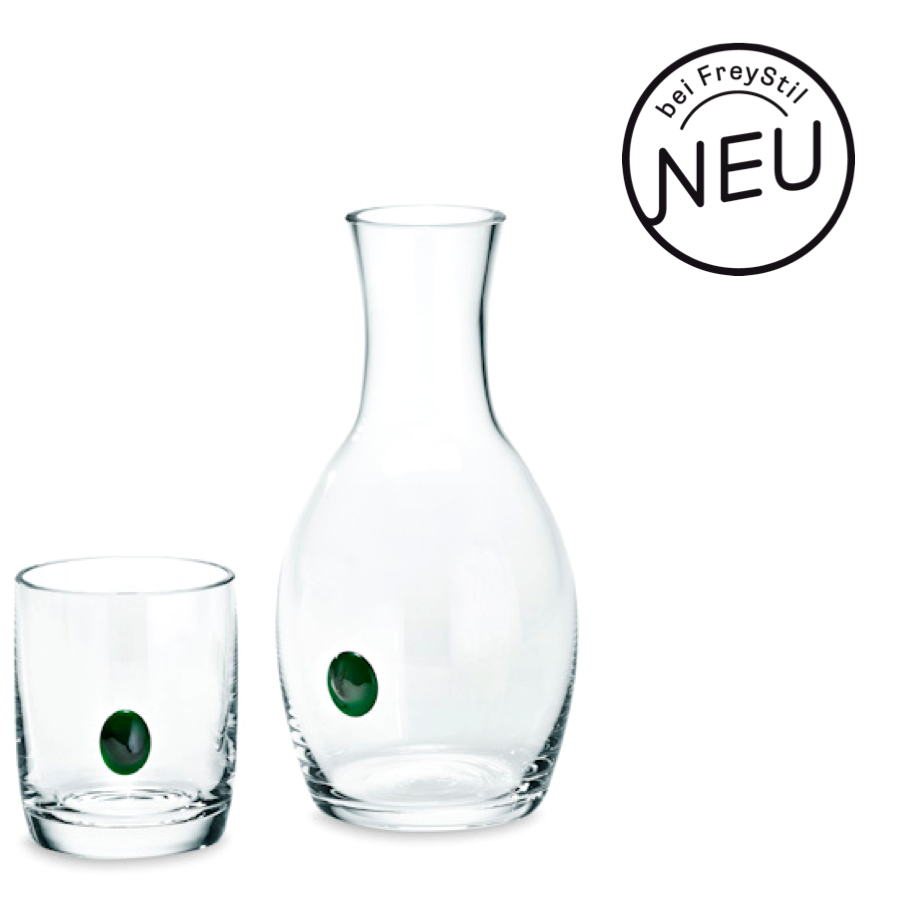 Von-Poschinger-Sturzflasche-Karaffe-Becher-Glas-NEU